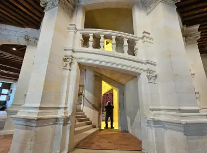 château de chambord visite escalier christelle lefresne