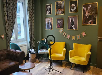 hôtel du cygne val de loire espace commun salon christelle lefresne