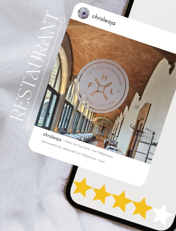 restaurant les téléphones hôtel de fourvière notation christelle lefresne