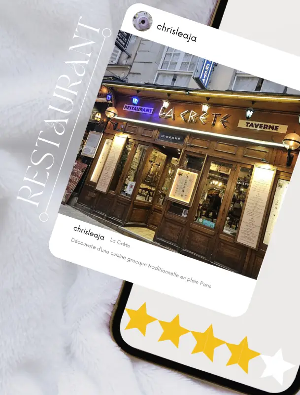 restaurant la crète cuisine traditionnelle grec notation christelle lefresne