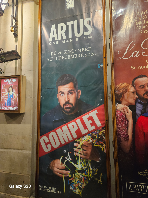 artus spectacle one man show théâtre edouard vii paris christelle lefresne