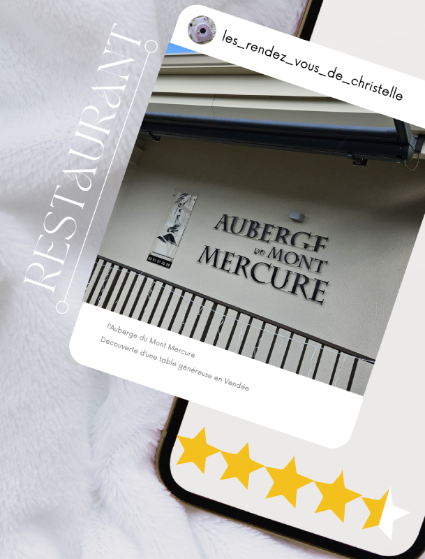 auberge du mont mercure restaurant vendée notation christelle lefresne