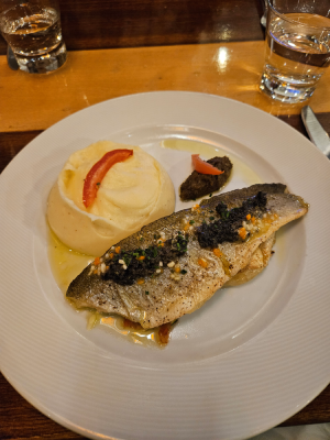 marty brasserie paris filet de bar et purée maison christelle lefresne